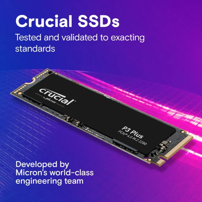 SSD Crucial P3 Plus CT2000P3PSSD8 2TB NVMe PCIe 4.0 M.2 2280, e zezë