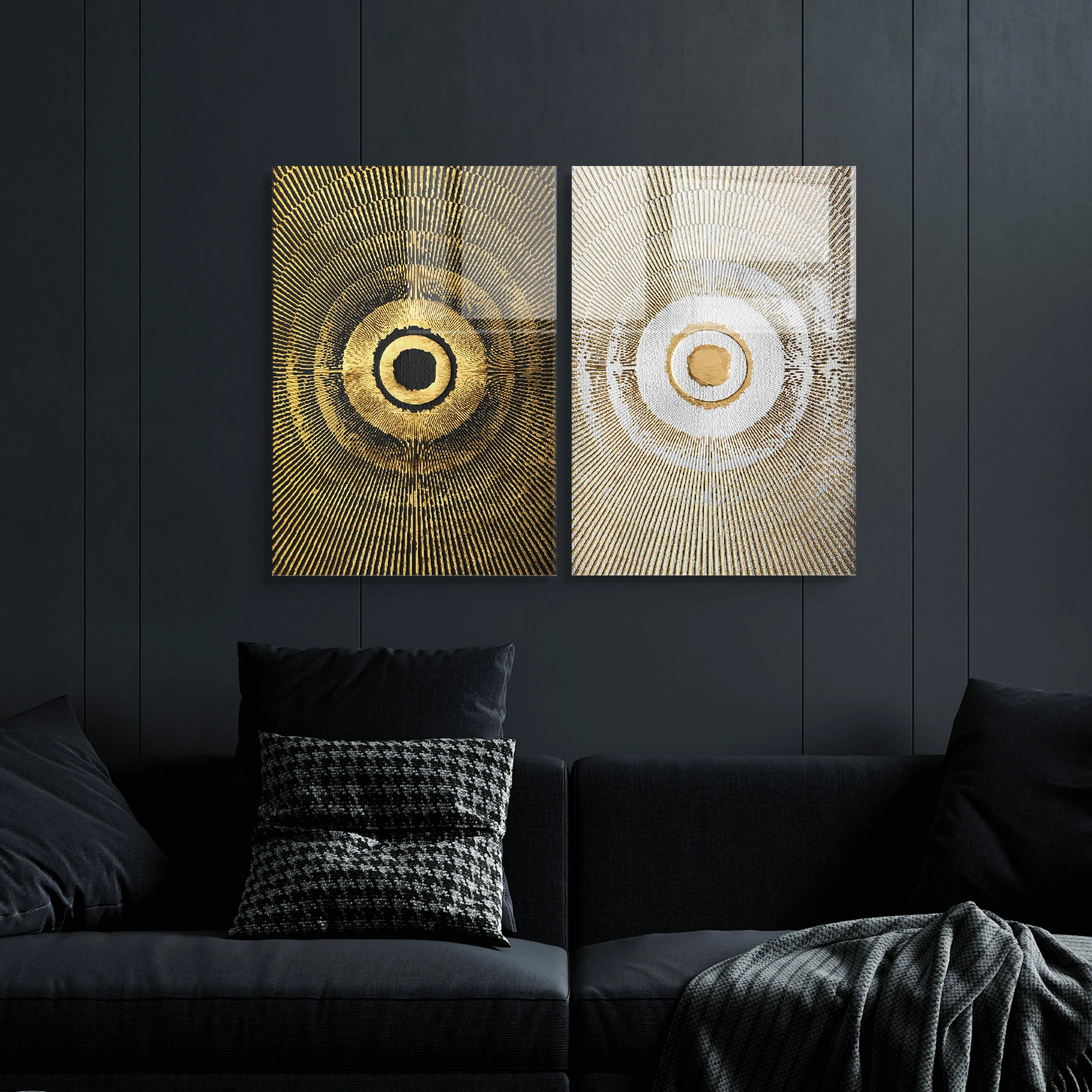 Pikturë dekorative xhami e temperuar (2 copë), Wallity, 70x100cm