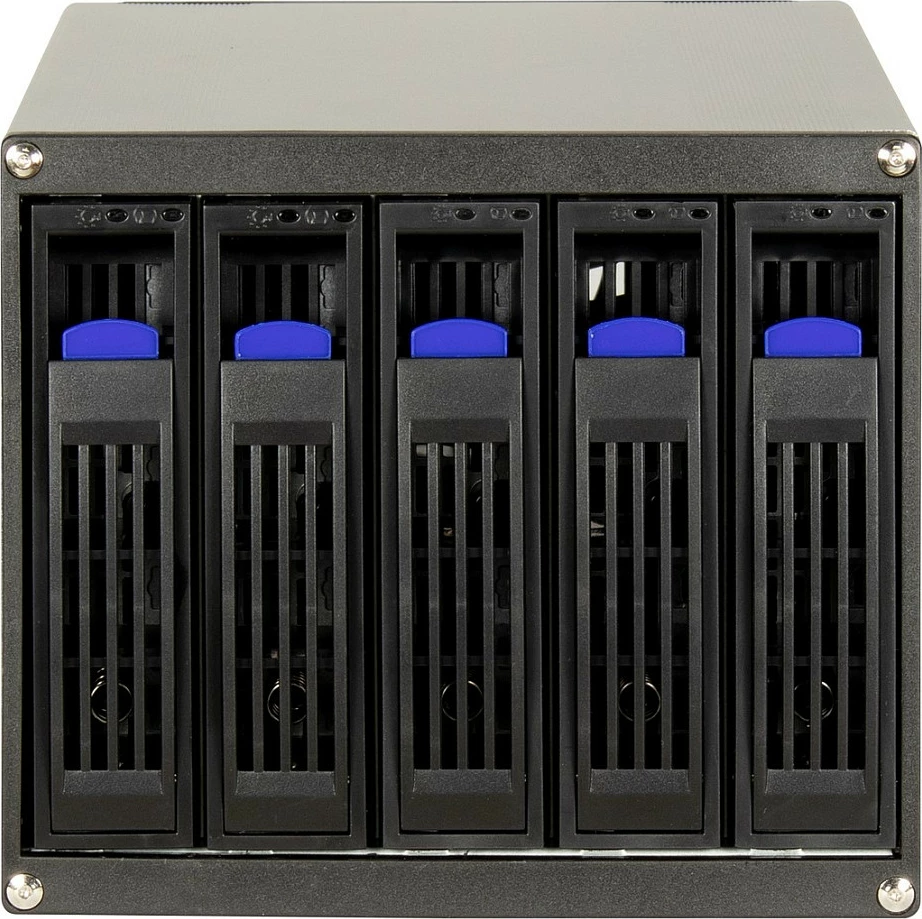 Rack ndërrues për hard disk Inter-Tech ST-5255, 5-bay, për 3x 5.25" bay, e zezë