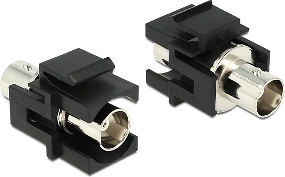 Adapter Keystone BNC DeLOCK 86351, BNC-BNC, zi/argjendtë