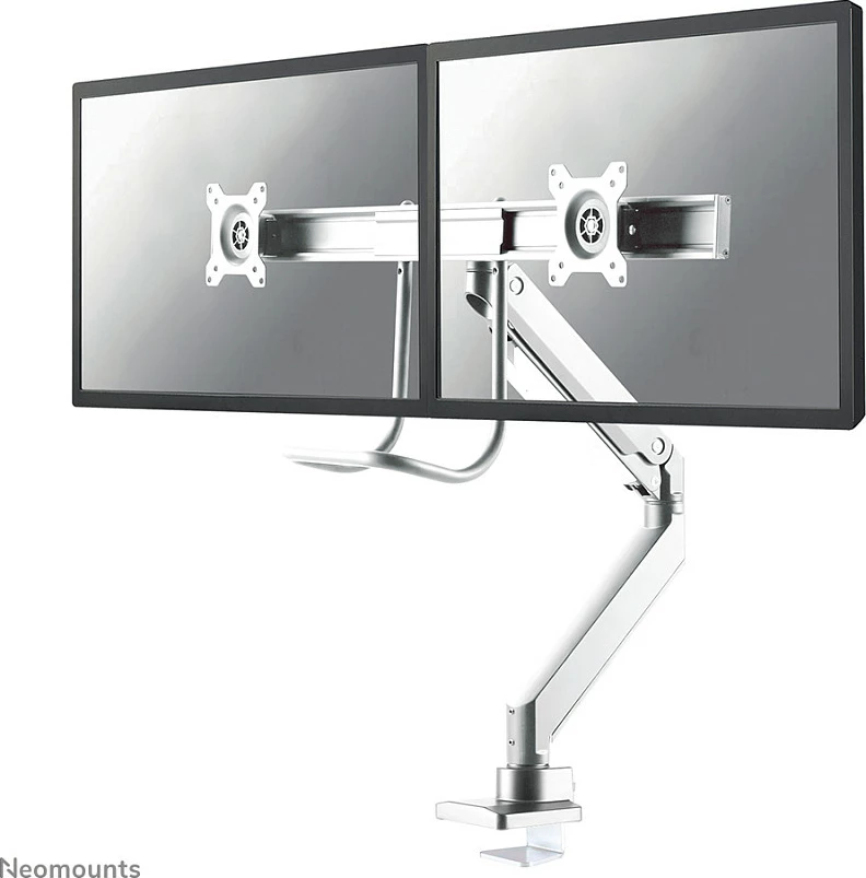 Mbajtëse tavoline për 2 monitorë Neomounts NM-D775DXWHITE, deri 32", VESA 75x75/100x100, e bardhë