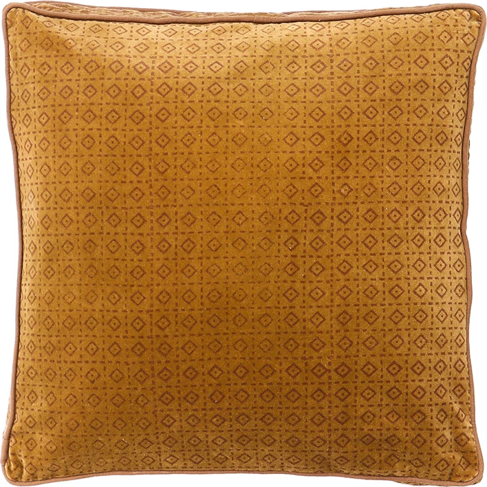 Jastëk dekorativ Sundial A, kadife pambuku, karamel, 50x50cm