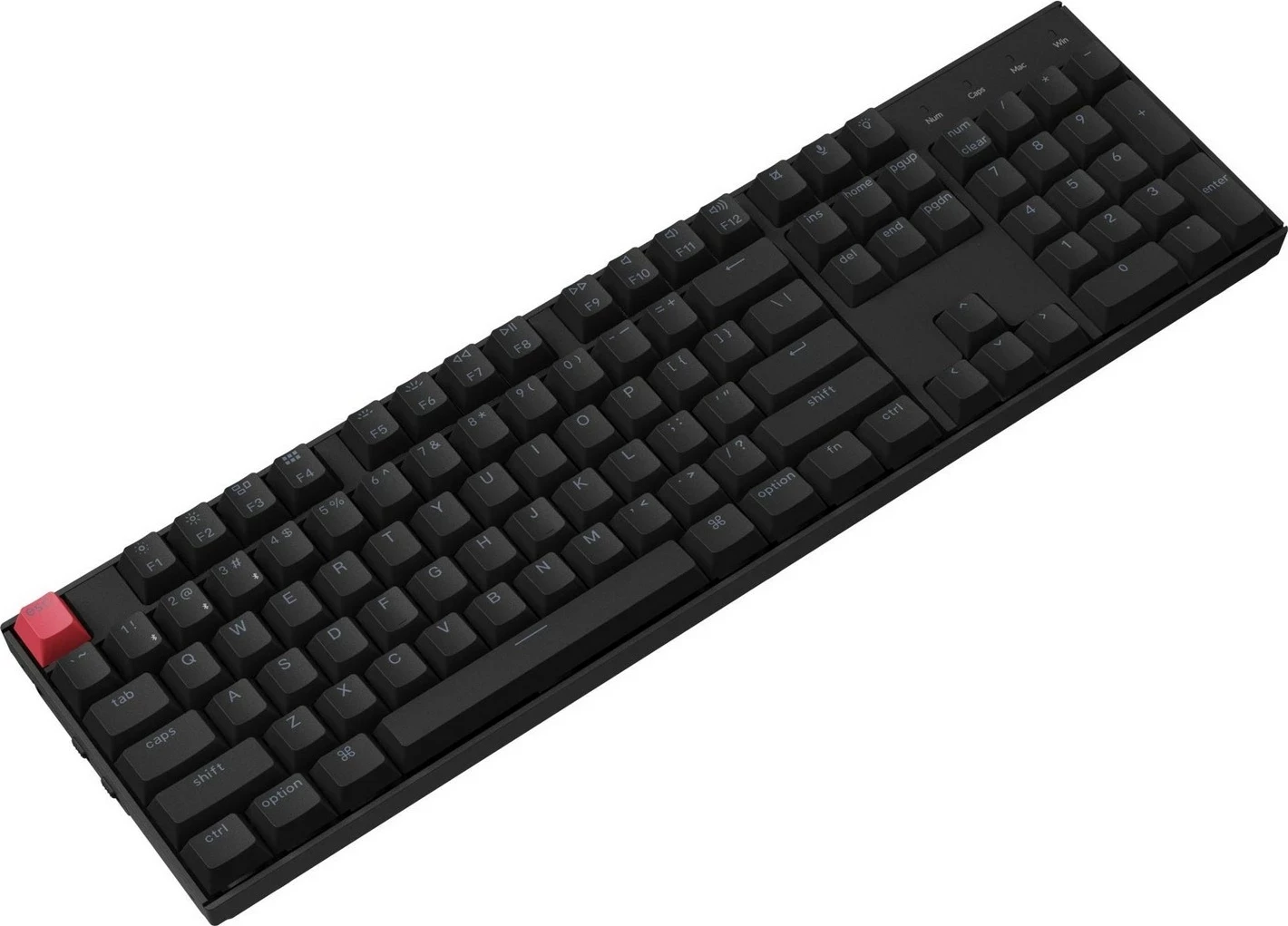 Tastierë mekanike Keychron K10 V2, full size, RGB, Hot-Swap, Super Red Switch, e zezë