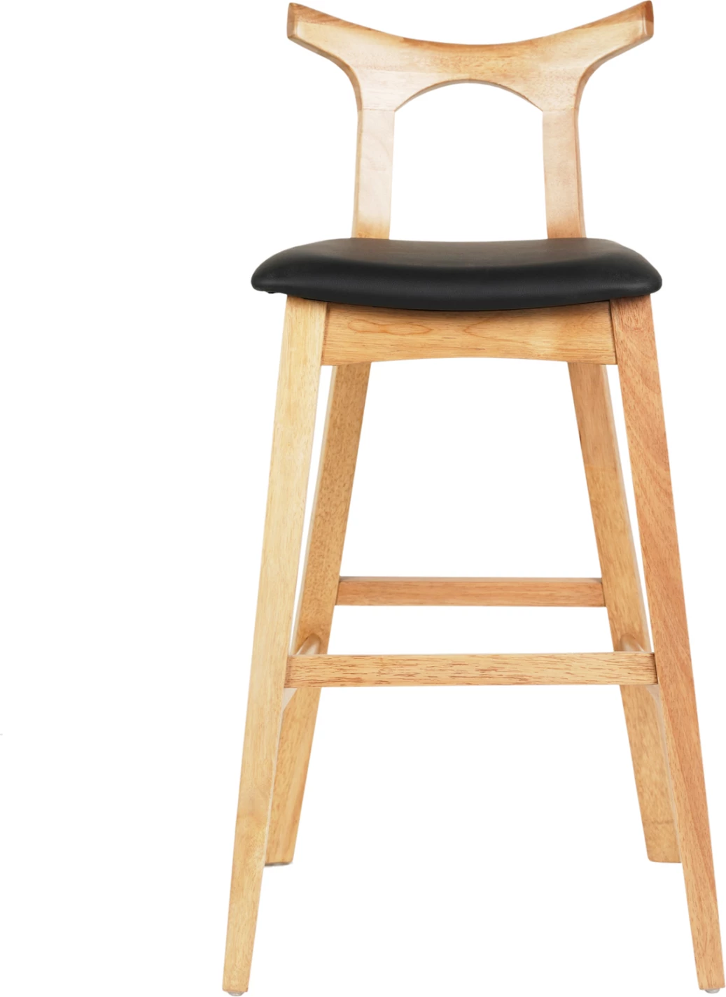 Karrige për bar USOPP FH9951.01 dru gome ngjyrë lisi të çelët - PU e zezë 43x41x100H cm