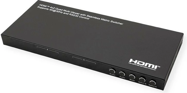 Switch HDMI Matrix VALUE 14.99.3592, 4x2, 4K 30Hz, me telekomandë, i zi