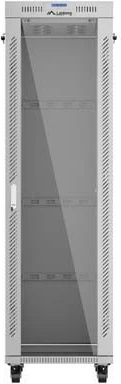 Kabinet rack LANBERG 19" 42U 600x1000, derë xhami, qëndrim, gri