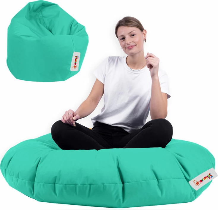 Puf kopshti, ngjyrë turquoise, Atelier del Sofa Iyzi 100
