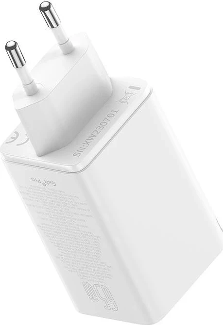 Karikues Baseus GaN6 Pro, 2xUSB-C + 2xUSB, 65W, i bardhë