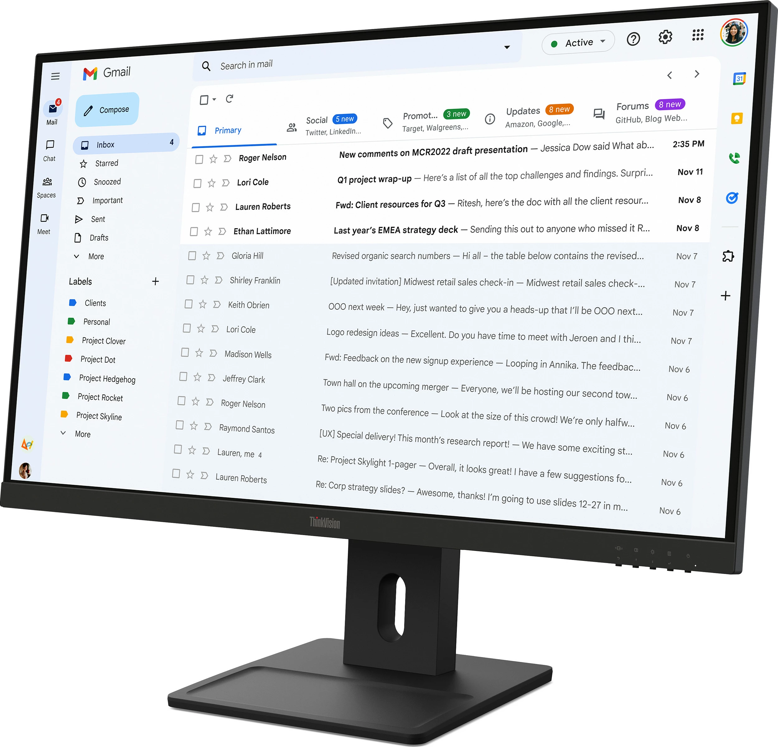 Monitor Lenovo ThinkVision E27-40, 27" FHD, altoparlantë, Raven Black