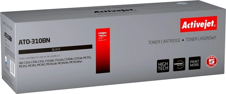 Toner zëvendësues Activejet ATO-310BN për printer OKI, i zi