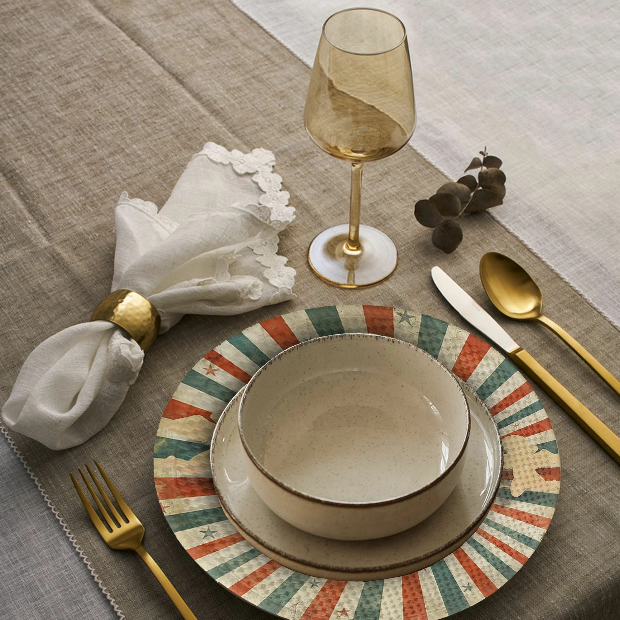 Set nënshtruesish tavoline Hermia Concept, shumëngjyrësh, 3556Supla, 4 copë