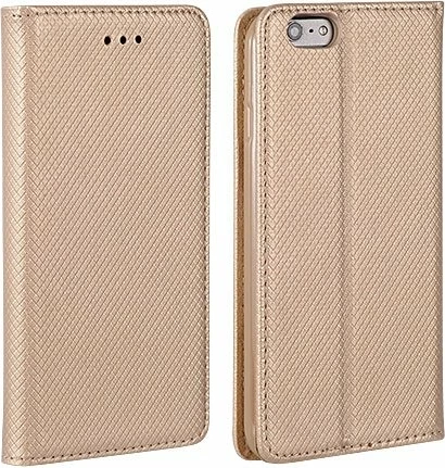 Mbështjellës HAVANA Magnetic Flip Cover për Huawei P40 Lite E, mbyllje me magnet, hapësirë për kartelë, gold