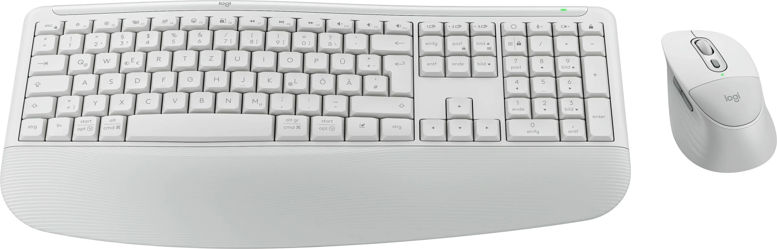 Set tastierë dhe maus Logitech Signature Comfort Plus MK880, QWERTZ, off-white