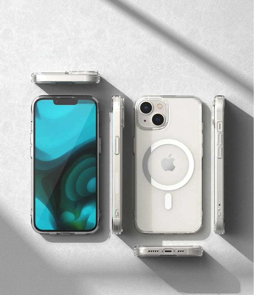 Mbështjellës, Ringke, Fusion Magnetic për Apple iPhone 14 Plus 6.7", MagSafe, hibrid TPU+PC, e tejdukshme mat