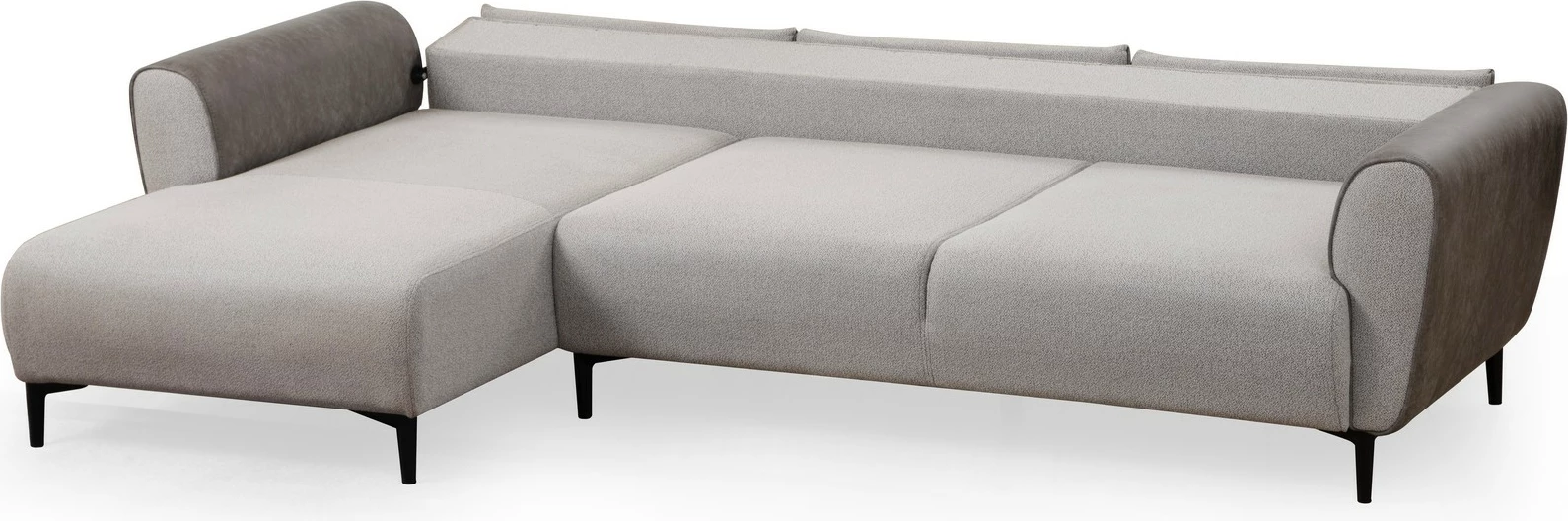 Kënd-sofë krevate Atelier del Sofa, aren majtas, ngjyrë gri