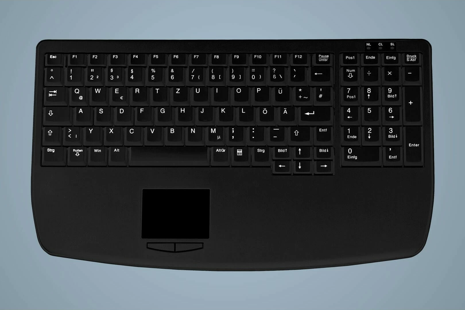 Tastierë Cherry AK-7410-G, me kabllo, PS/2, çelës gërshërë, e zezë