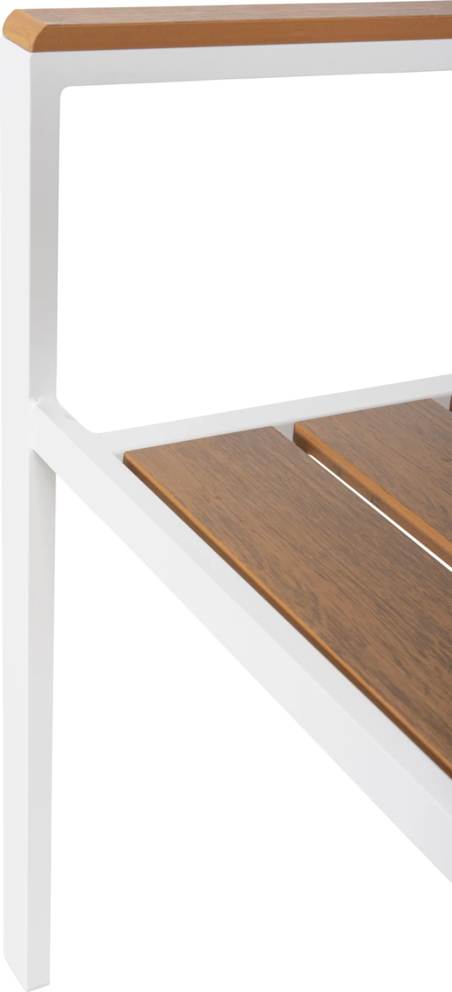 Karrige alumini SAGA, FH5981.01, e bardhë-polywood, natyrale, 55x55x86H cm