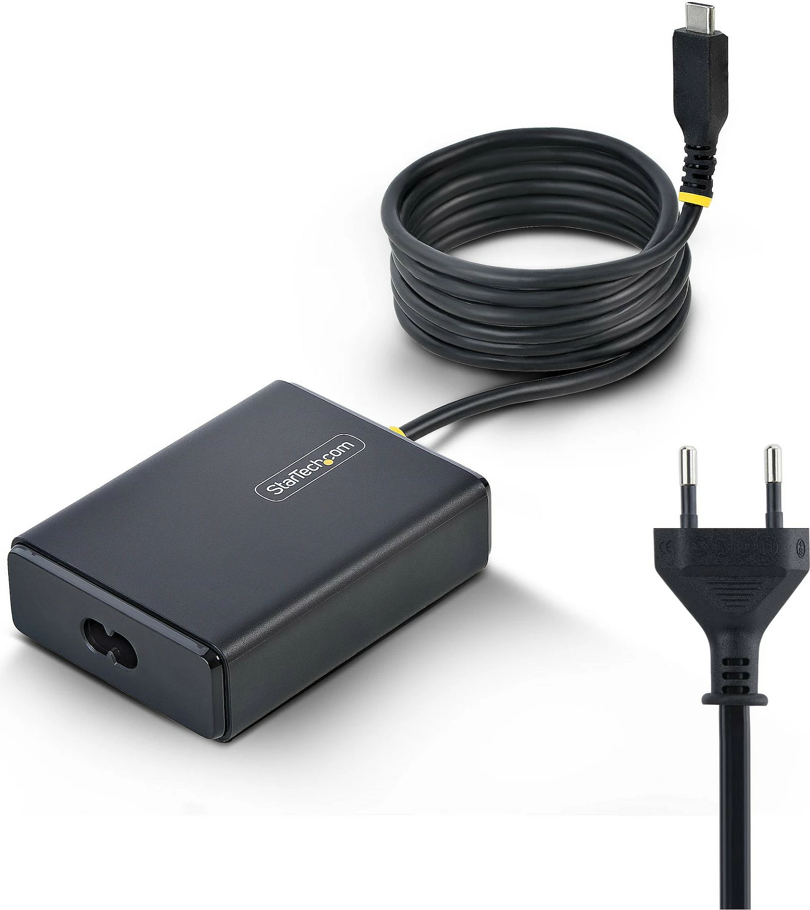 Karikues USB-C për laptop StarTech 100W, Power Delivery 3.0, kabllo 1.5m, prizë EU, i zi