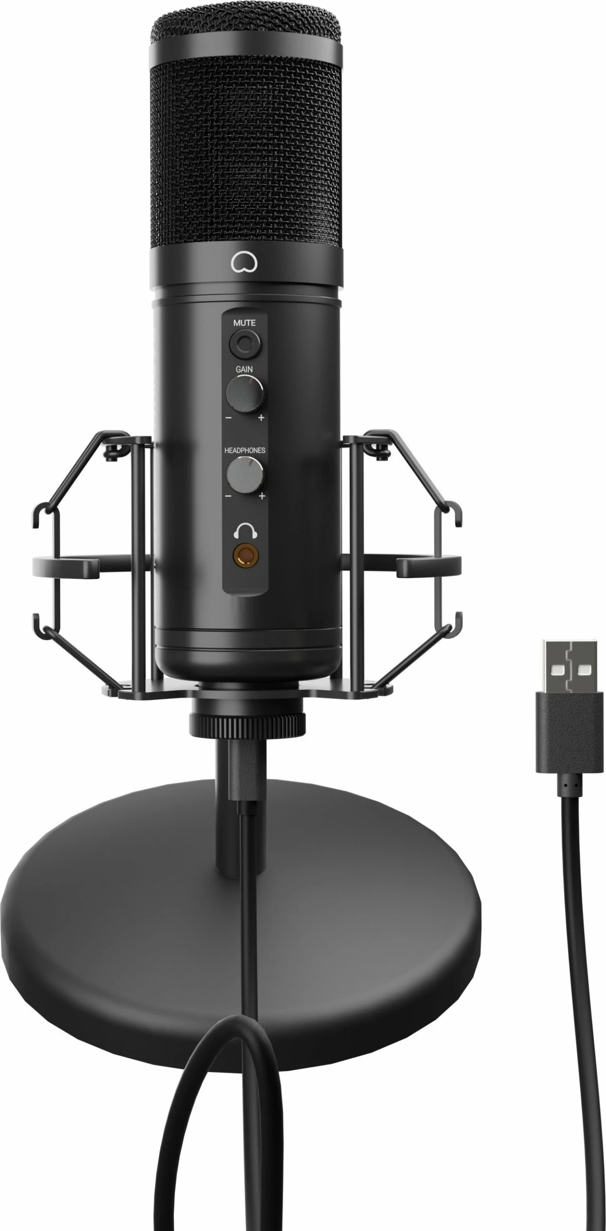 Mikrofon GENESIS Radium 600 G2 NGM-2091, kondensator kardioid, USB-C/3.5 mm, me mini-stand dhe shock mount, i zi