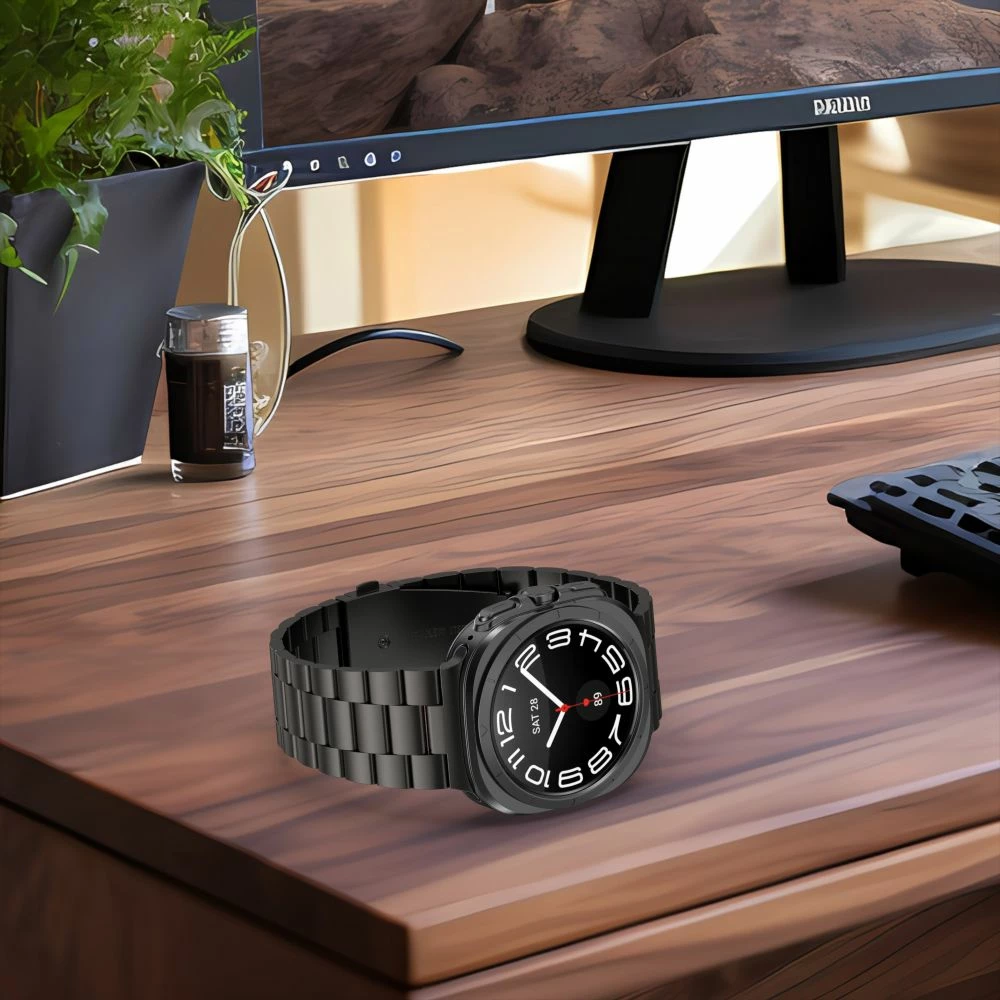 Byzylyk çeliku për smartwatch Tech-Protect për Samsung Galaxy Watch Ultra 47mm, Zi