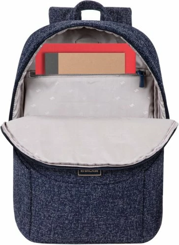 Çantë shpine për laptop RIVACASE 7962, deri 15.6\", për laptop & tablet, material tweed i papërshkueshëm nga uji, blu e errët