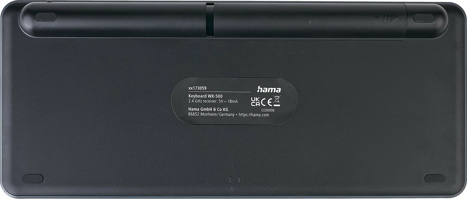 Tastierë Hama WK-500, multi-device, wireless, e zezë-gri
