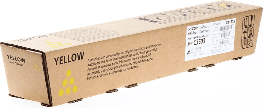 Toner Ricoh MP C3503 841818 rendiment 18,000 faqe e verdhë