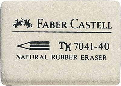 Gomë Faber-Castell 7041-40, e bardhë