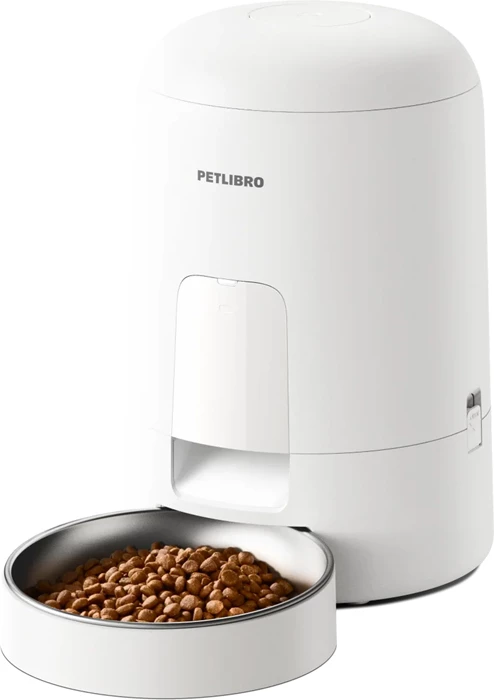Dispenser automatik për ushqim të thatë për kafshë Petlibro Air PL-AF008-31W, 2L, 1–6 shujta/ditë, me tas inox, i bardhë