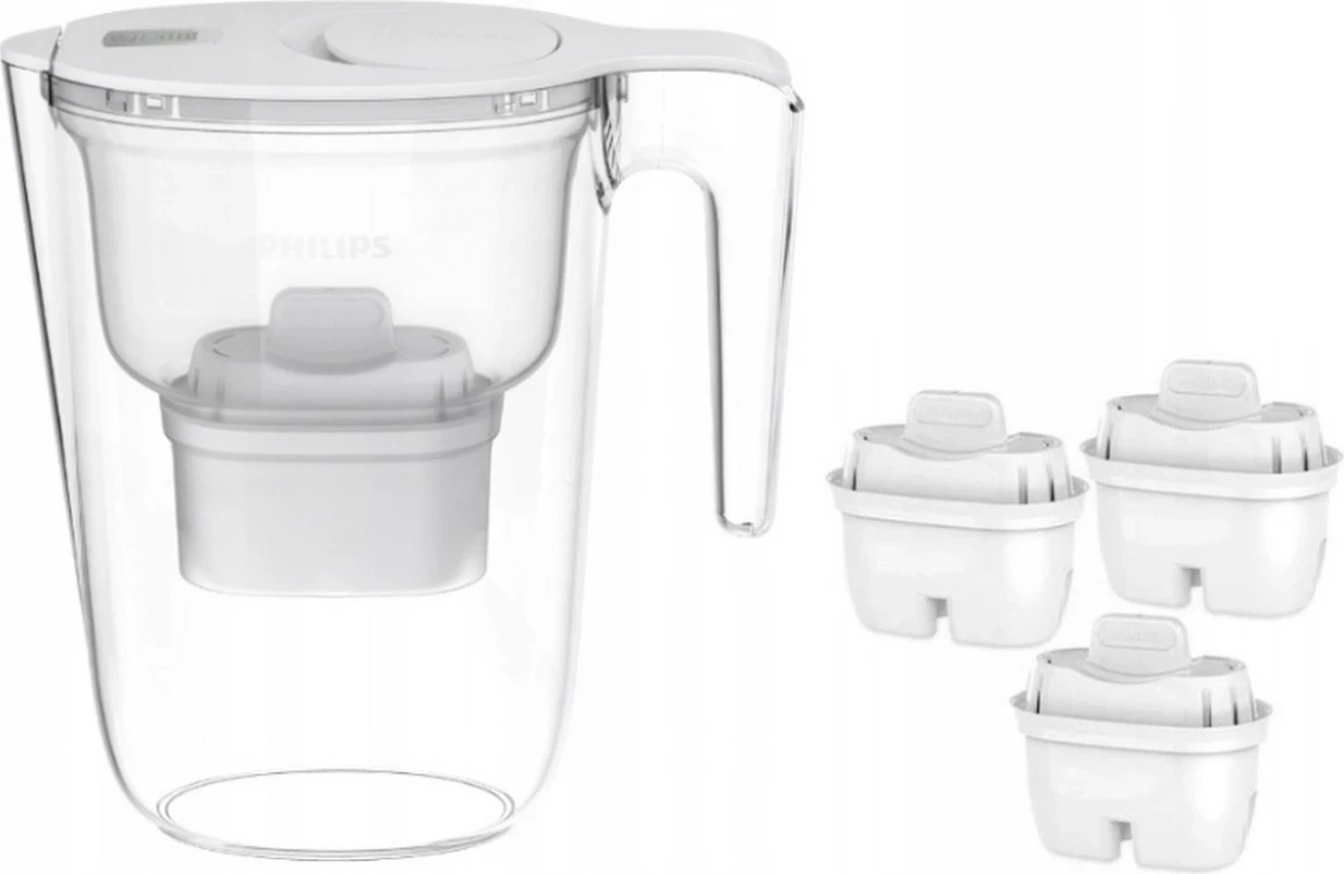 Filtru uji Philips AWP2943WHT3/58 me 3 filtera Micro X-Clean Softening+, i bardhë