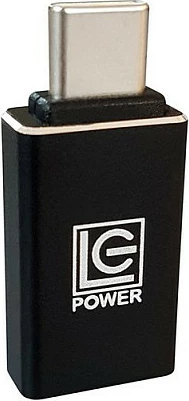 Adapter LC-Power LC-ADA-U31C, USB-C (mashkull) në USB-A (femër), alumin, i zi
