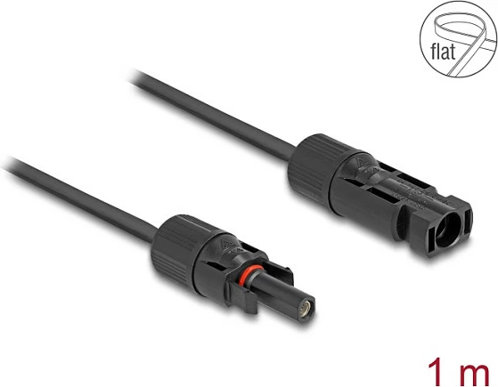 Kabllo solare DeLOCK DL4, 1 m, AWG12 (3.3 mm²), male-female, IP67, e zezë
