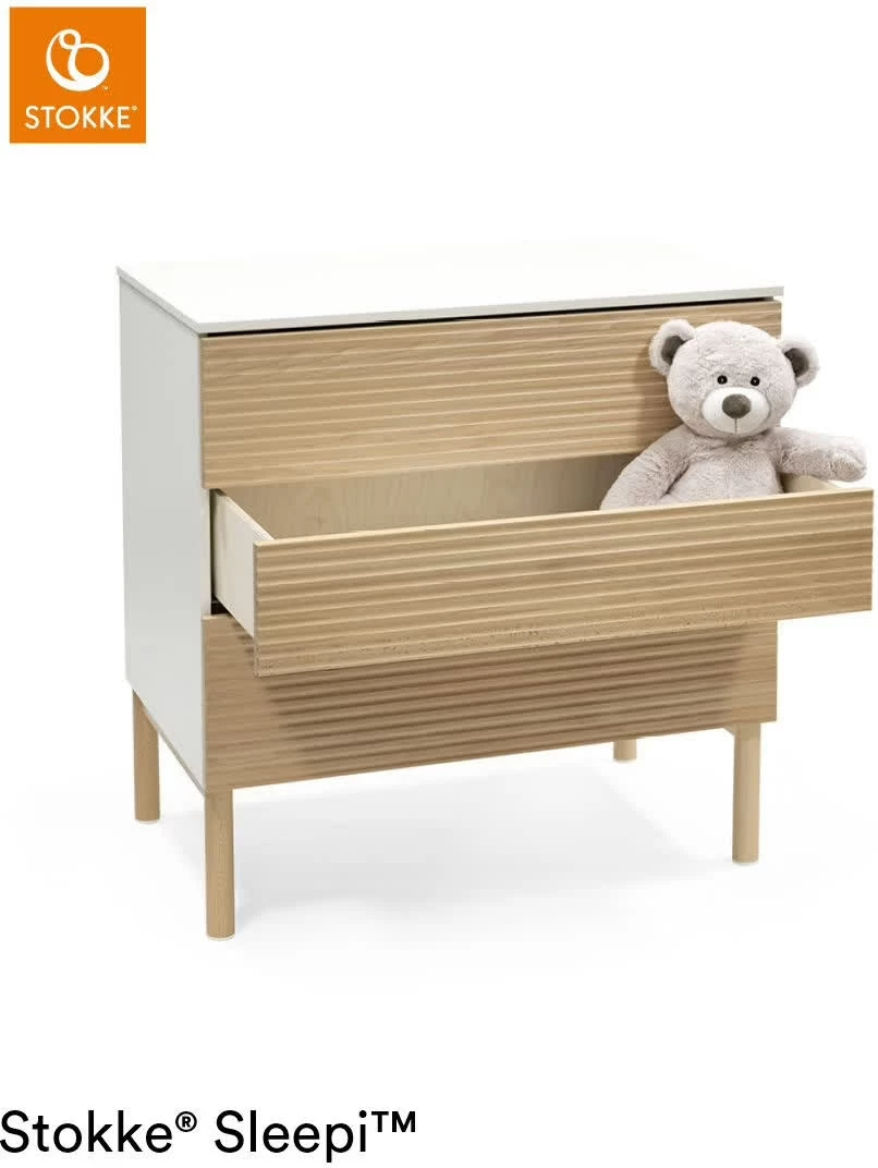 Komodë për dhomë të fëmijëve Structure for sleepi™ natural chest of drawers – Stokke®