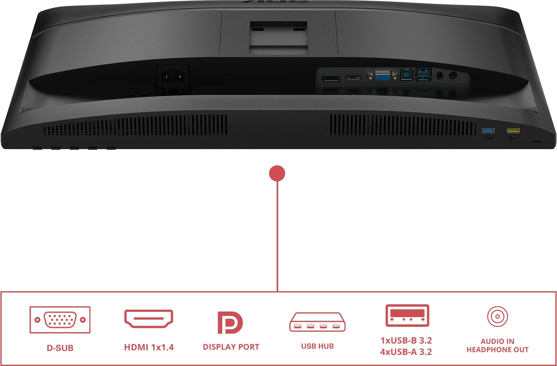 Monitor AOC 24E4U, 23.8", IPS, Full HD, 120Hz, USB Hub, i zi