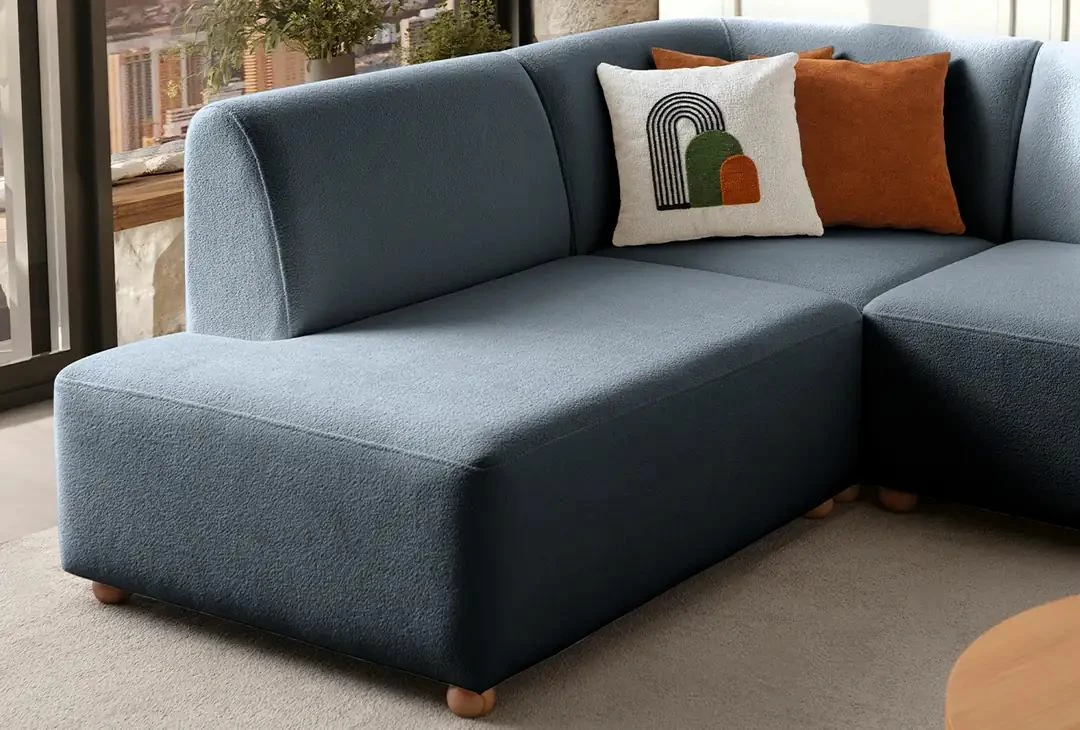 Këndore S-Loft majtas, ngjyrë kaltër, Atelier del Sofa