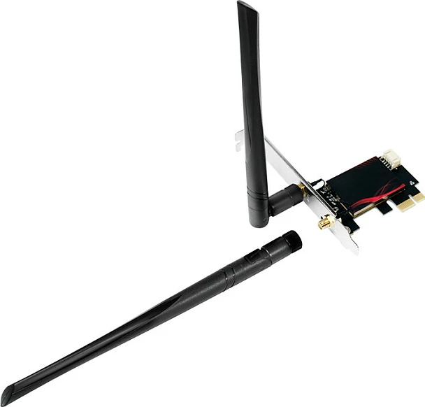 Kartë rrjeti PCI-Express LogiLink, Wi‑Fi 6E, 2.4/5/6GHz, Bluetooth 5.2, e zezë