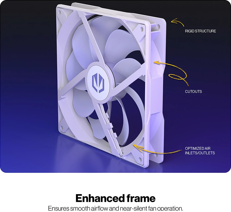 Ventilator për kasë Endorfy Stratus 120 White, 120mm, PWM, ARGB, i bardhë