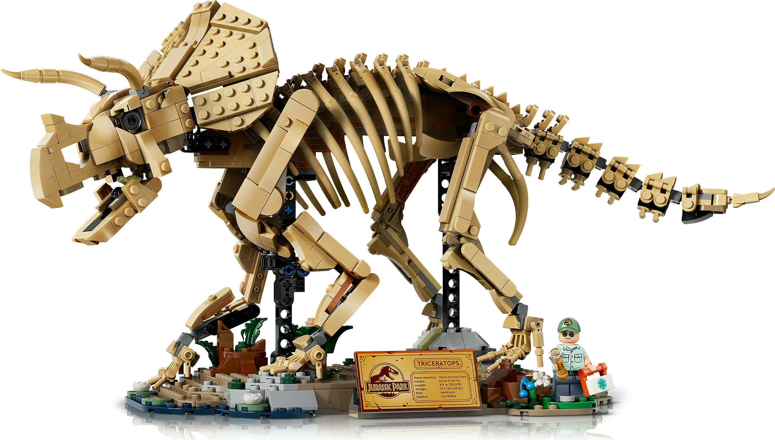 Set ndërtimi LEGO 77985 Dinosaur Fossil Triceratops, 1154 copë, 18+, multikolor