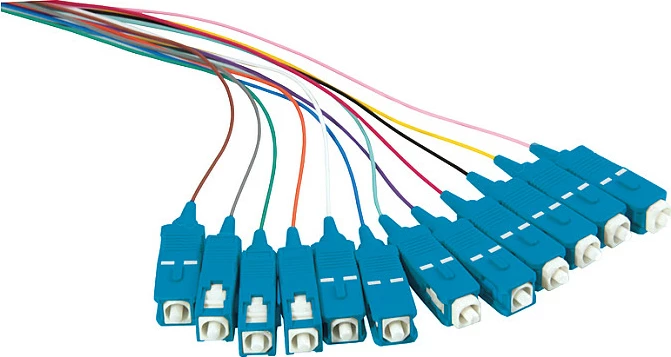 Pigtail fibër optike LogiLink, set 12x SC OS2, 2m, konektor blu
