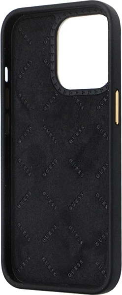Mbështjellës Guess GUHCP13LM4DGPK për iPhone 13/13 Pro, silikon, Logo 4G, i zi