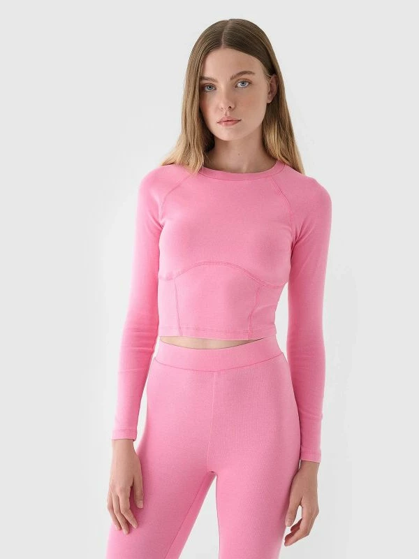 Maicë me mëngë të gjata cropped për femra 4F [Madhësia: L]