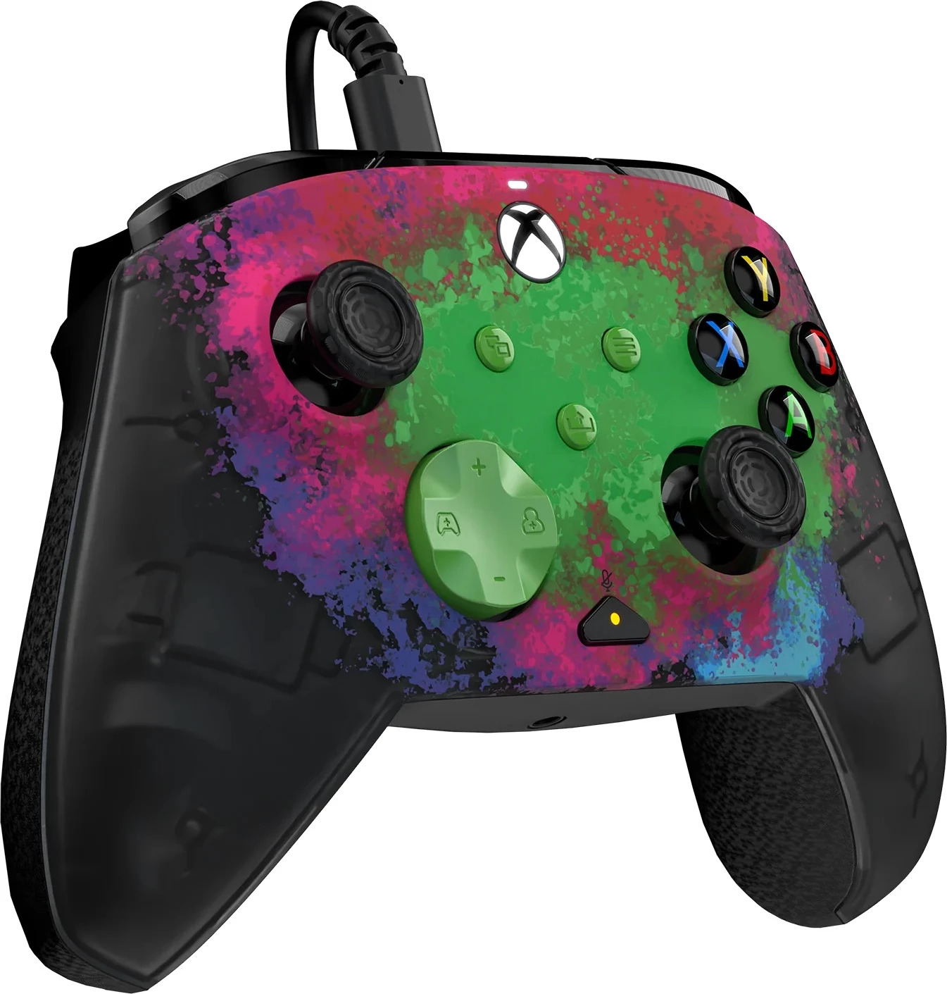 Kontroller me kabllo për Xbox PDP Rematch Space Dust, USB-C 2.4 m, glow in the dark