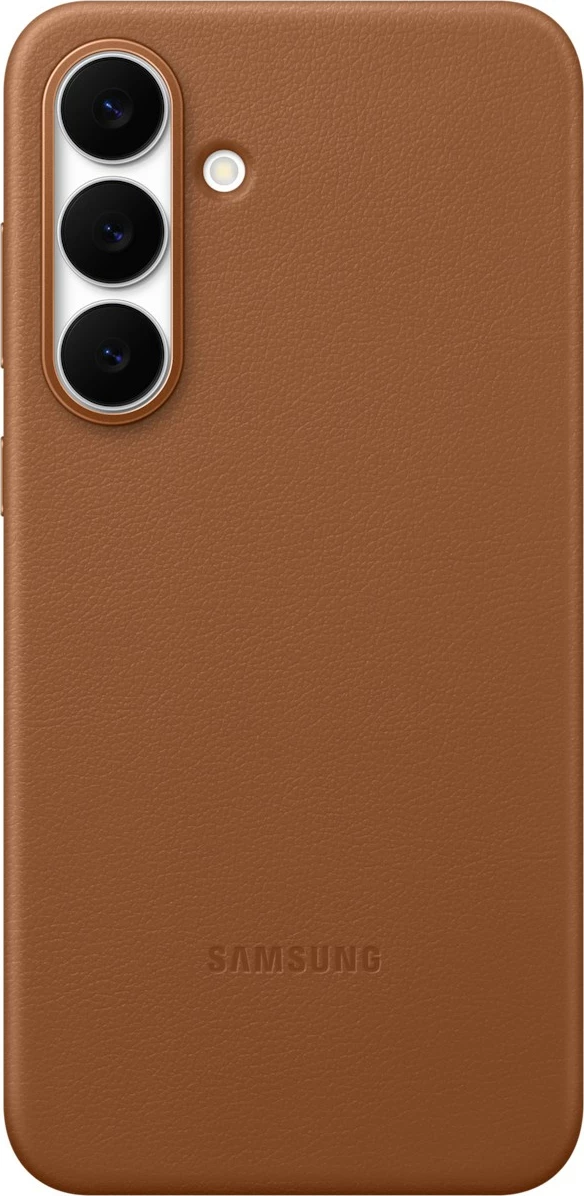 Mbështjellës Samsung Galaxy S25 FE, lëkurë artificiale, kafe