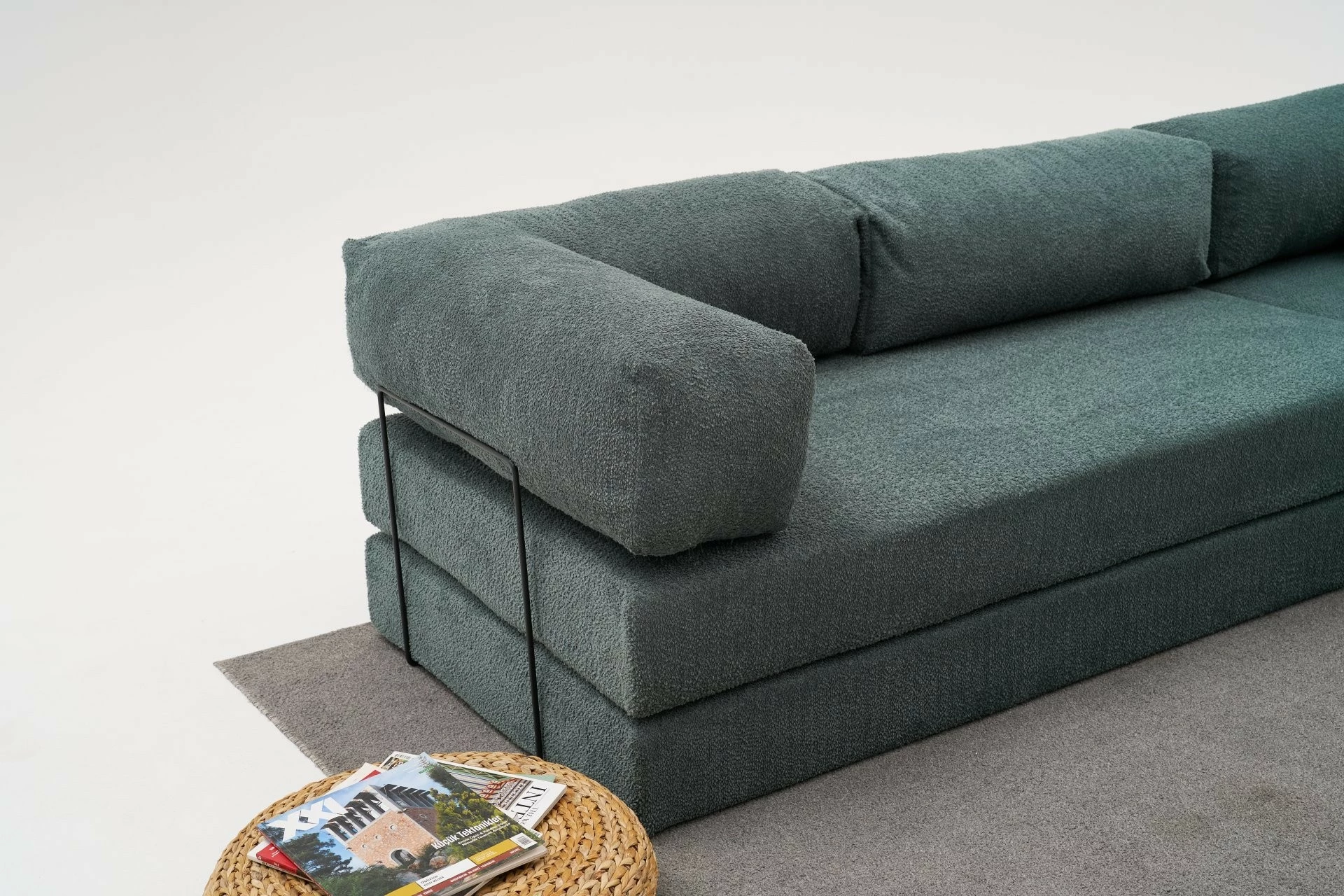 Këndare Comfort, stof 100% chenille, ngjyrë e gjelbër