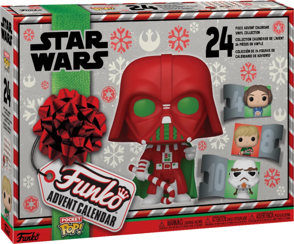 Kalendar adventi Funko Star Wars Holiday, 24 mini figura Pocket Pop!, set 24 copë