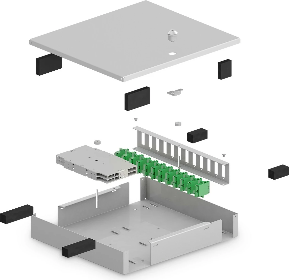 Kasë rrjeti Digitus LWL Unibox, për mur, medium, e bardhë