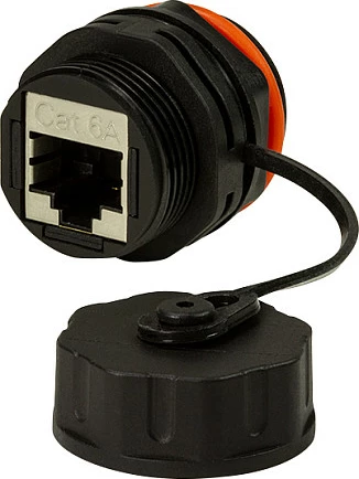 Bashkues RJ45 industrial LogiLink Cat.6A, 2xRJ45, i zi