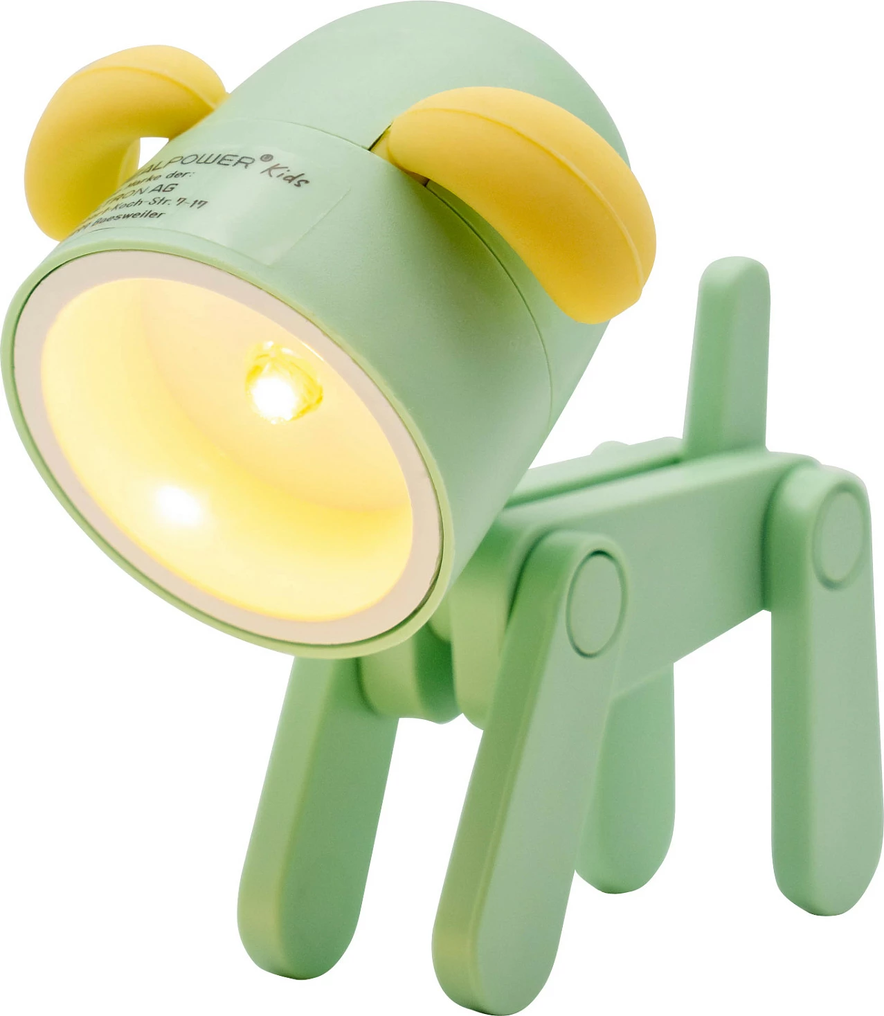 Llambë dore LED Ultron RealPower LED-Tier Taschenlampe, me bateri LR41, dizajn qen, e gjelbër