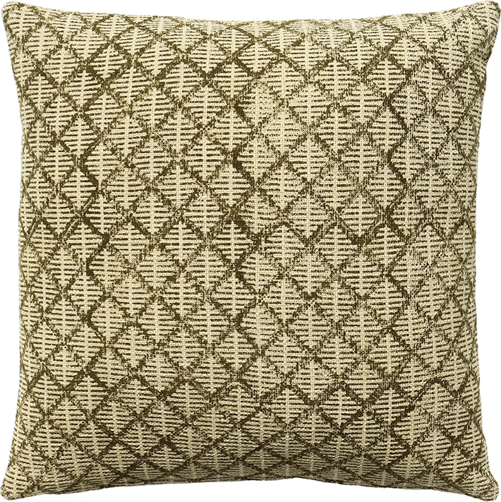 Jastëk dekorativ Calliste A, pambuk, ngjyrë ulliri-bezhë, 50x50cm