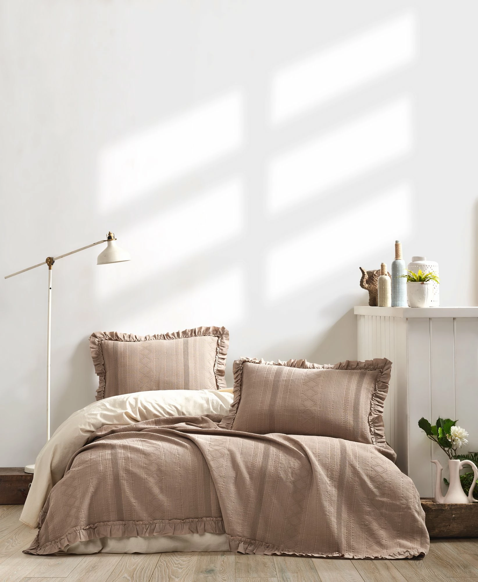 Set piké dopio, Tziana, ngjyrë bezhë, L'essentiel